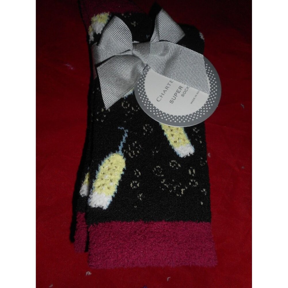 Charter Club Women's Soft Fuzzy Butter Socks Champagne 9-11 Fits Shoe Size 6-10